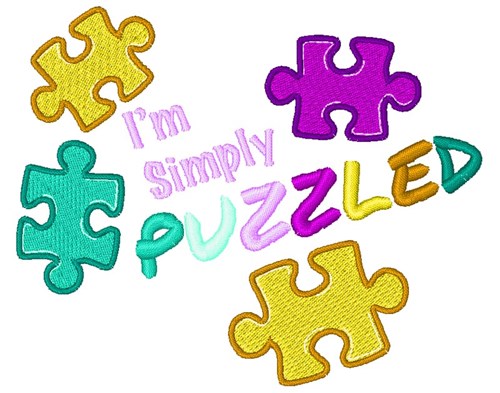 Simply Puzzled Machine Embroidery Design