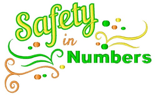 Safety In Numbers Machine Embroidery Design