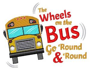 Picture of Wheels On The Bus Machine Embroidery Design