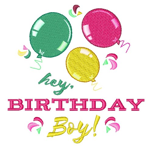 Birthday Boy Machine Embroidery Design