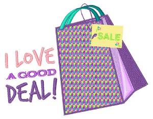 Picture of Love A Good Deal Machine Embroidery Design