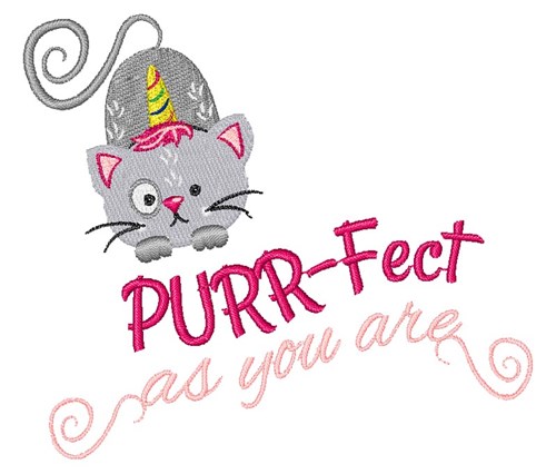 Purrfect As You Are Machine Embroidery Design