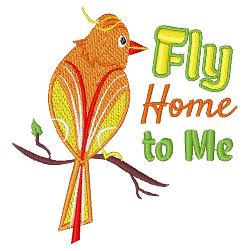 Fly Home Machine Embroidery Design