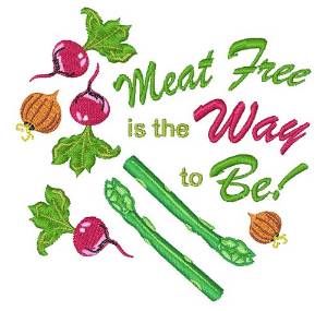 Picture of Meat Free Machine Embroidery Design