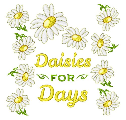Daisies For Days Machine Embroidery Design