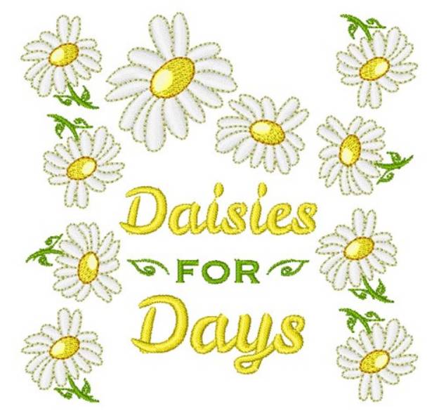 Picture of Daisies For Days Machine Embroidery Design