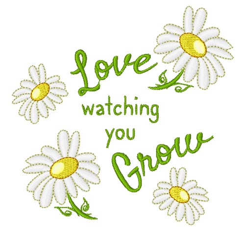 Watching You Grow Machine Embroidery Design