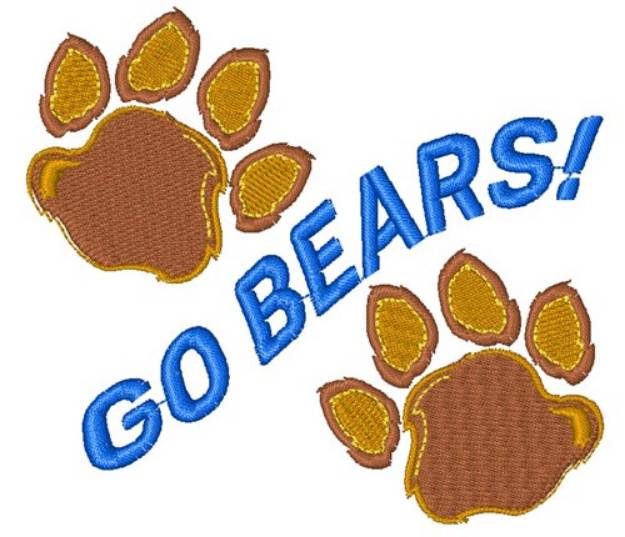 Picture of Bear Paw Go Bears Machine Embroidery Design