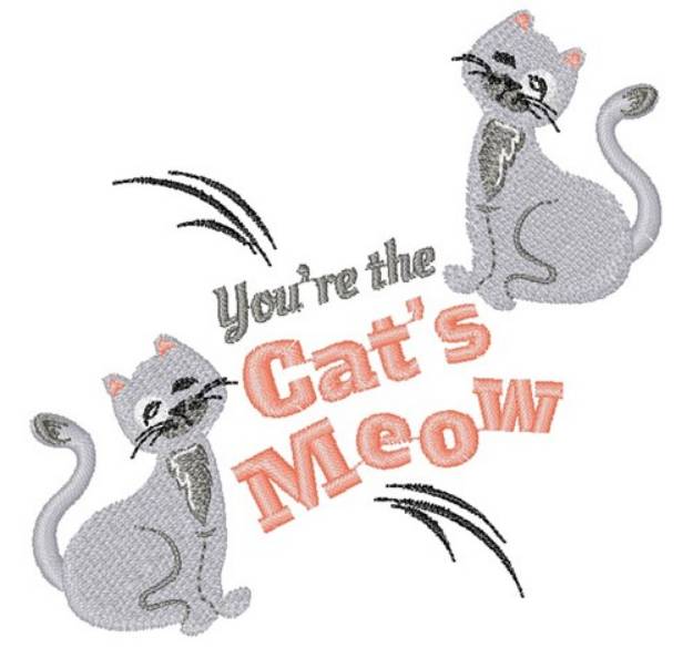 Picture of Cat You re The Cats Meow Machine Embroidery Design