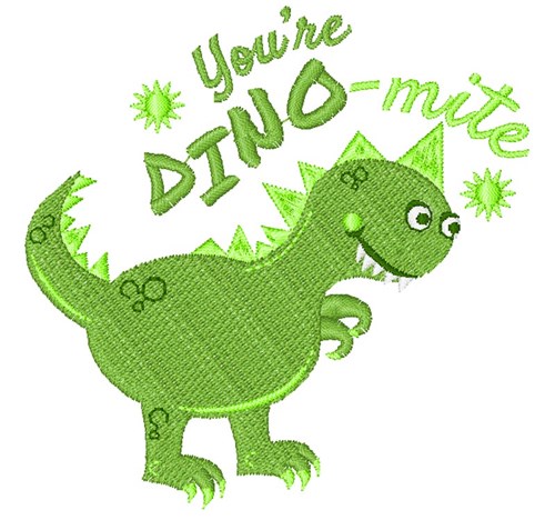 You re Dino Mite Machine Embroidery Design