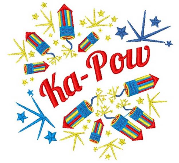 Picture of Fireworks Ka Pow Machine Embroidery Design