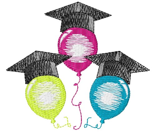 Grad Balloons Machine Embroidery Design