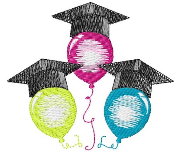 Picture of Grad Balloons Machine Embroidery Design