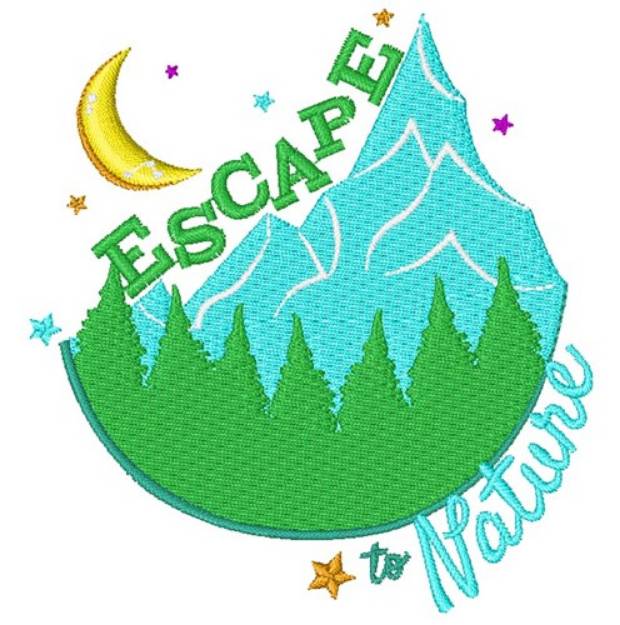 Picture of Mountains Escape To Nature Machine Embroidery Design
