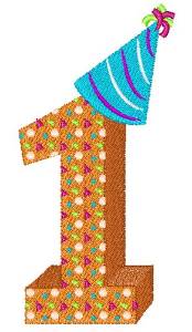 Picture of Birthday One Machine Embroidery Design