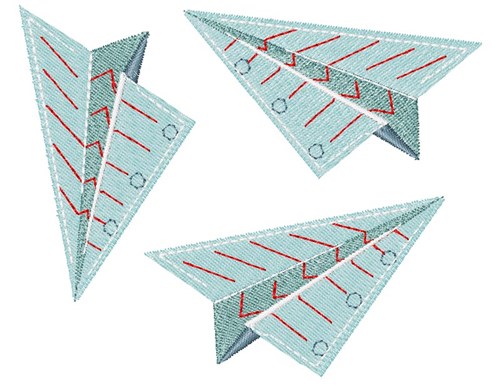 Paper Planes Machine Embroidery Design