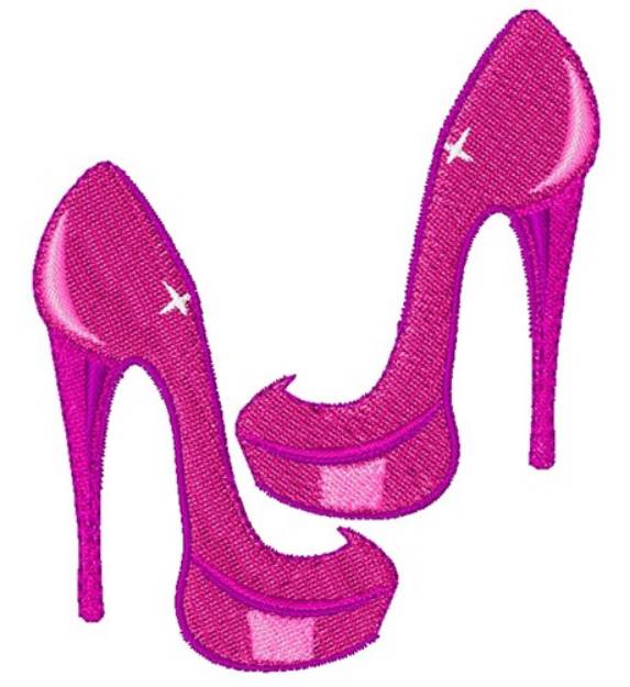Picture of Pink Heels Machine Embroidery Design
