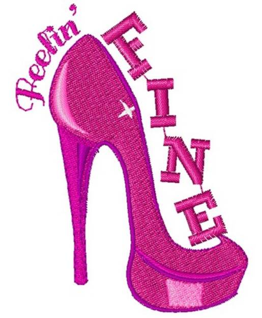 Picture of Pink Heels Feelin Fine Machine Embroidery Design