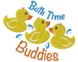 Picture of Rubber Duck Bath Time Buddies Machine Embroidery Design