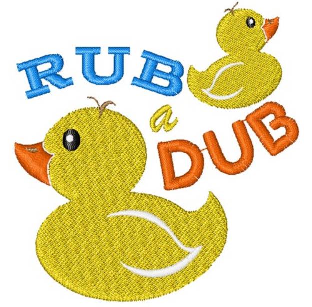 Picture of Rubber Duck Rub A Dub Machine Embroidery Design