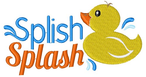 Rubber Duck Splish Splash Machine Embroidery Design