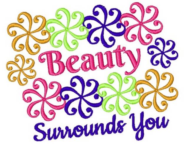 Picture of Swirl Pattern Beauty Surrounds You Machine Embroidery Design