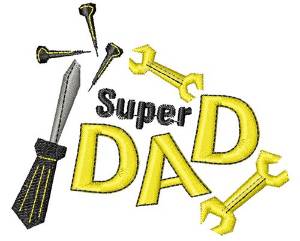 Picture of Tool Border Super Dad Machine Embroidery Design