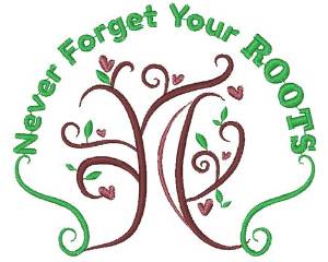 Picture of Tree Never Forget Your Roots Machine Embroidery Design