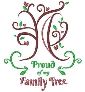 Picture of Tree Proud Of My Family Tree Machine Embroidery Design