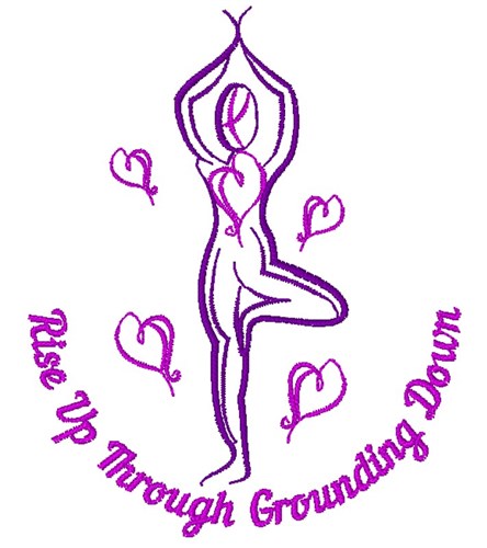 Tree Pose Rise Up Through Grounding Down Machine Embroidery Design
