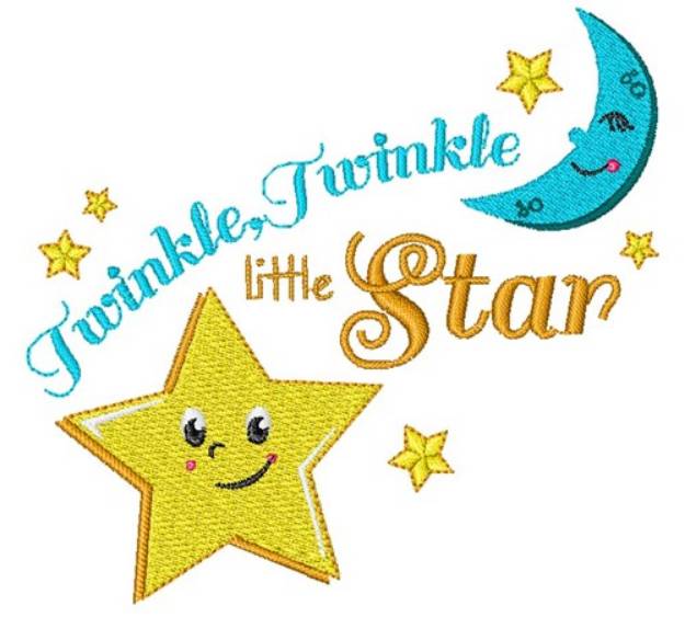 Picture of Twinkle Twinkle Twinkle Little Star Machine Embroidery Design