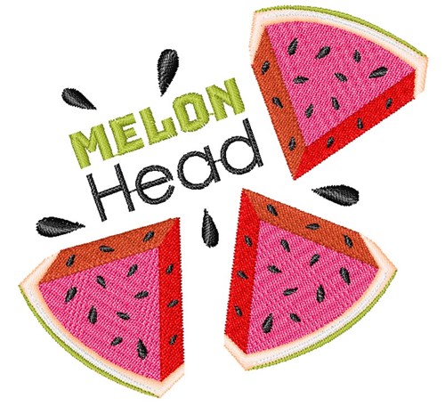 Watermelon Melon Head Machine Embroidery Design