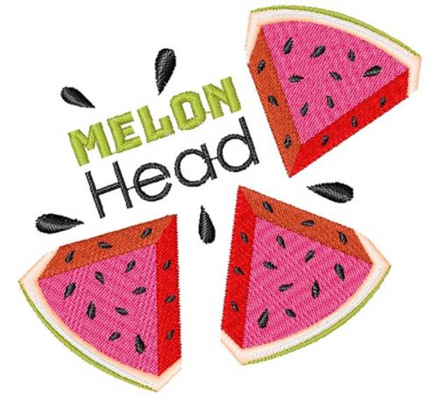 Picture of Watermelon Melon Head Machine Embroidery Design