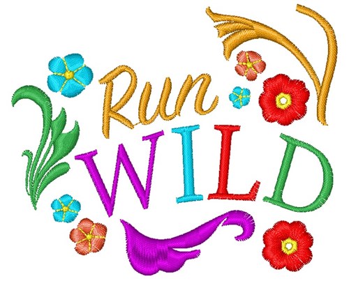 Wild Run Wild Machine Embroidery Design