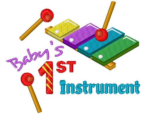 Xylophone Baby s 1st Instrument Machine Embroidery Design