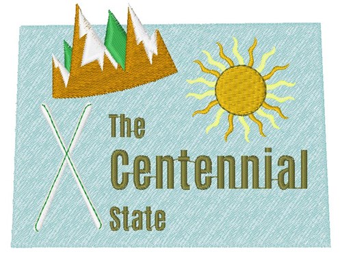 Colorado The Centennial State Machine Embroidery Design