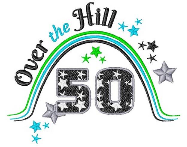 Picture of Fifty Over The Hill Machine Embroidery Design