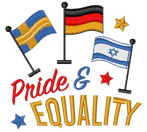Flags Pride And Equality Machine Embroidery Design
