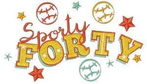 Picture of Forty Sporty Forty Machine Embroidery Design