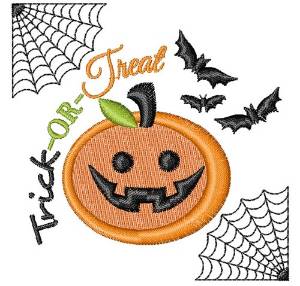 Picture of Halloween Trick Or Treat Machine Embroidery Design
