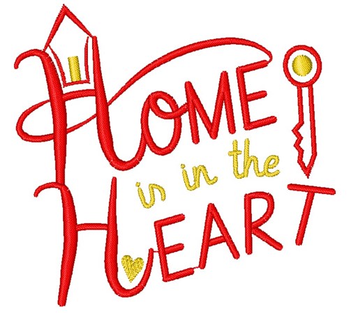 Home Home Is In The Heart Machine Embroidery Design