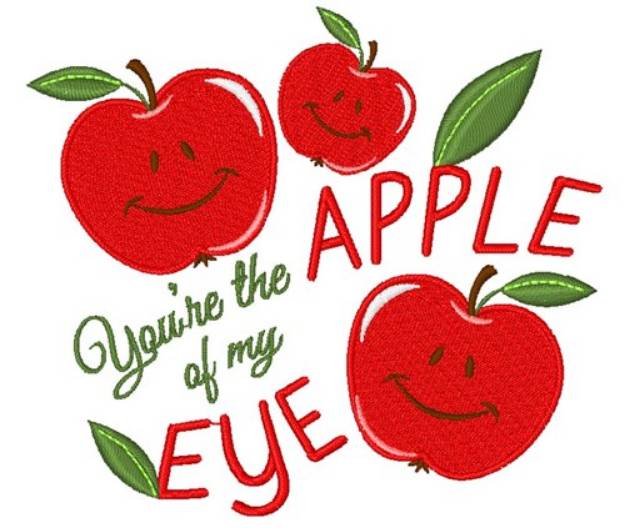 Picture of Apple You re The Apple Of My Eye Machine Embroidery Design