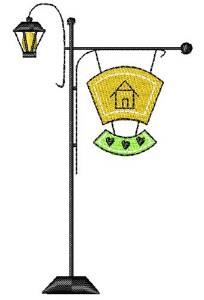Picture of Lamp Post Machine Embroidery Design