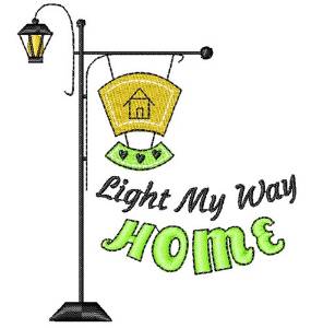 Picture of Lamp Post Light My Way Home Machine Embroidery Design