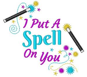 Picture of Magic Wand I Put Spell On You Machine Embroidery Design