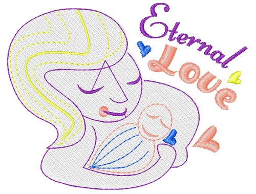 Mom Eternal Love Machine Embroidery Design