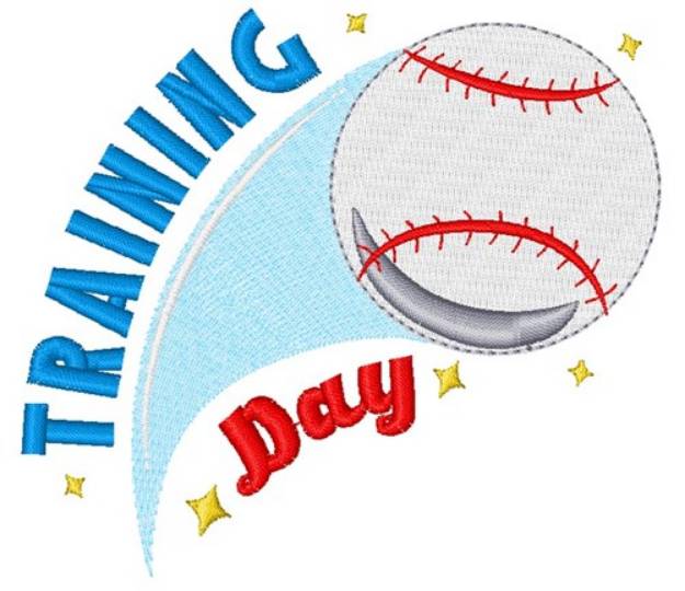 Picture of Baseball Training Day Machine Embroidery Design