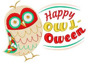 Picture of Owl Happy Owl Oween Machine Embroidery Design