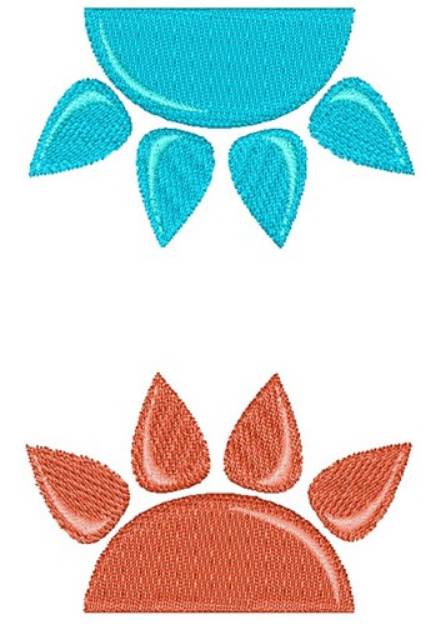 Picture of Paw Prints Machine Embroidery Design