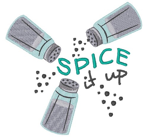 Pepper Shaker Spice It Up Machine Embroidery Design